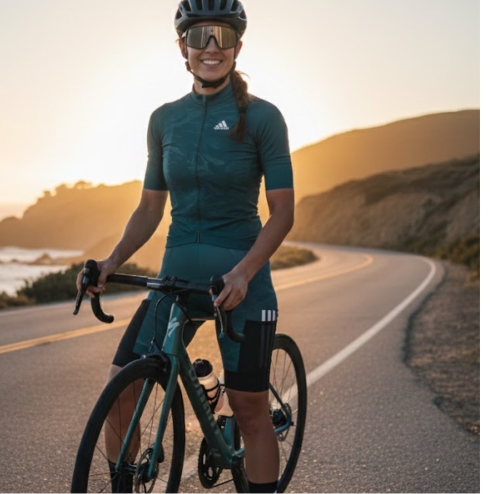 Adidas Teal and Black Cycling Shorts